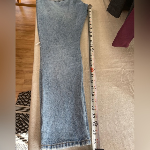 Womens Blue Levi’s  Distressed Jeans 501 - Picture 6 of 9